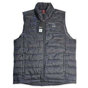 Gerry Men’s Puffer Vest Black Lightweight Quilted Full Zip Size Large NWT